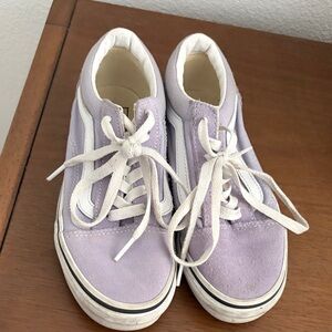 Old Skool Vans - Lavender/ white size 2